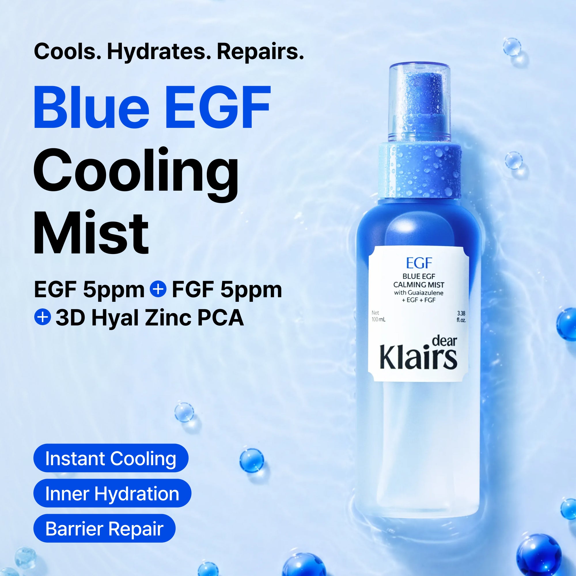 Dear Klairs Blue All-in-One hudpleiesett 5 deler EGF
