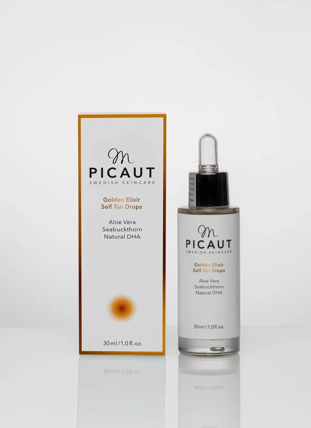M Picaut Golden Elixir selvbruningsdråper 30 ml glød