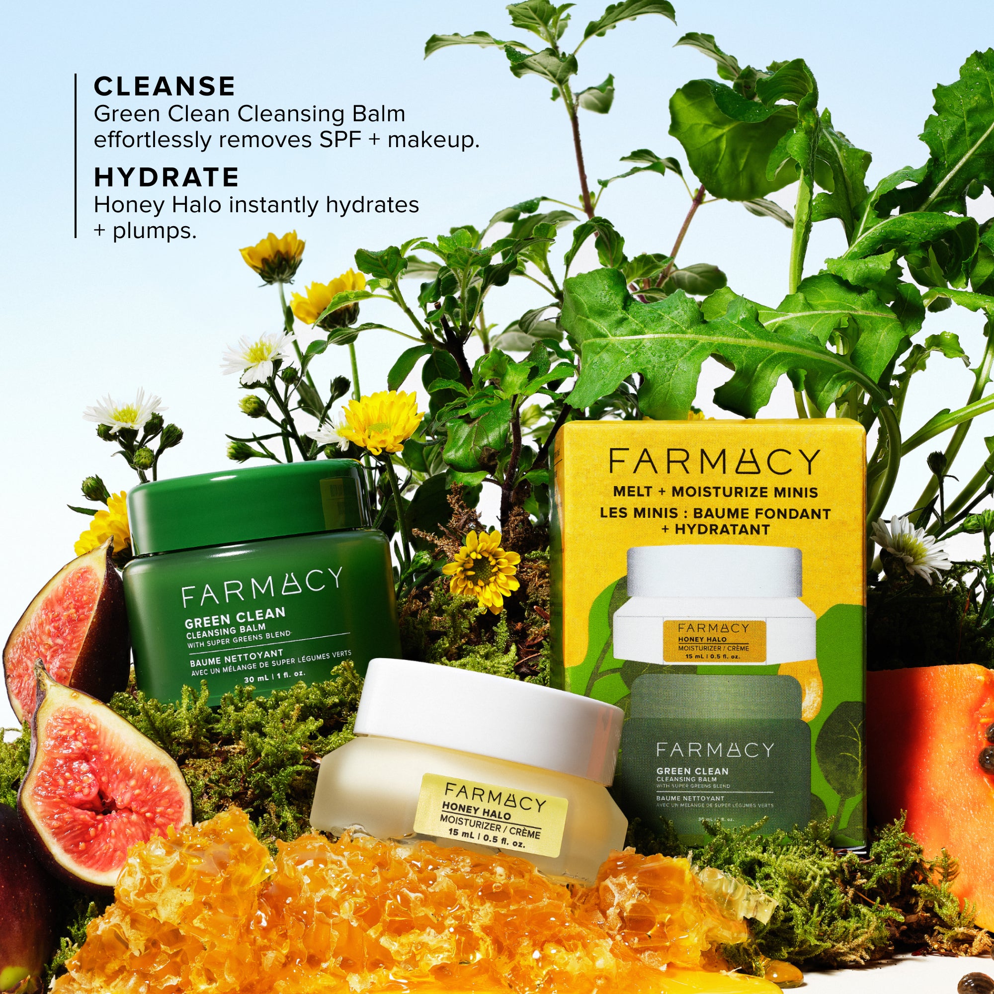 Farmacy Melt + Moisturize Duo gavesett 30 ml + 15 ml fuktighetsgivende