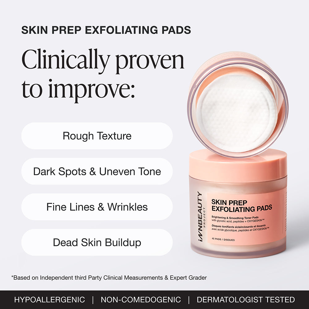 Innbeauty Project Skin Prep eksfoliering pads 45 stk glød