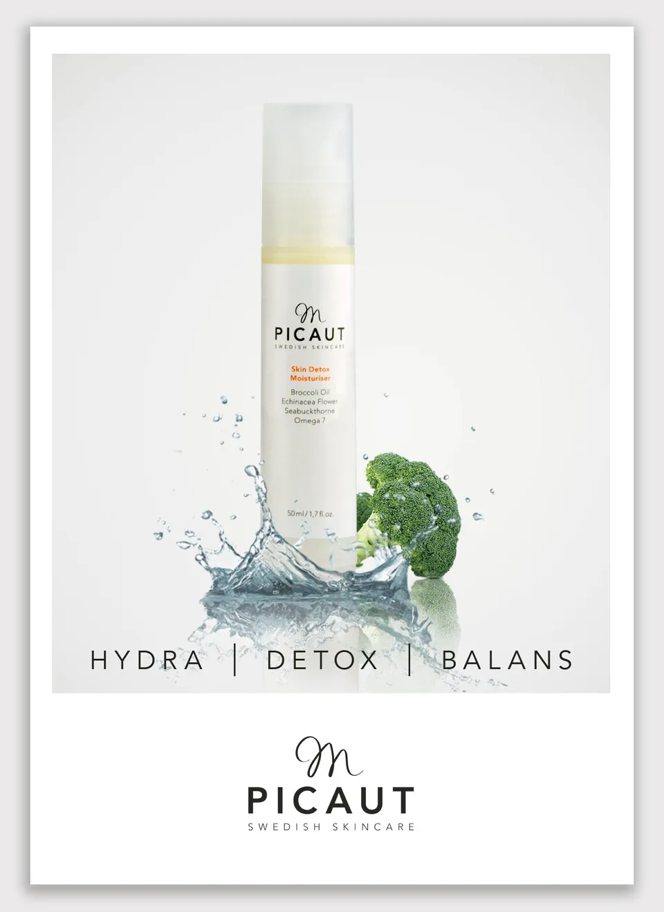M Picaut Skin Detox Moisturiser poster 50x70