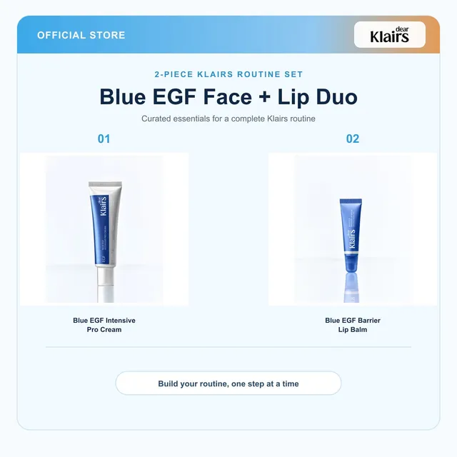 Dear Klairs Blue EGF Face Lip Duo krem 50g + balm 10ml