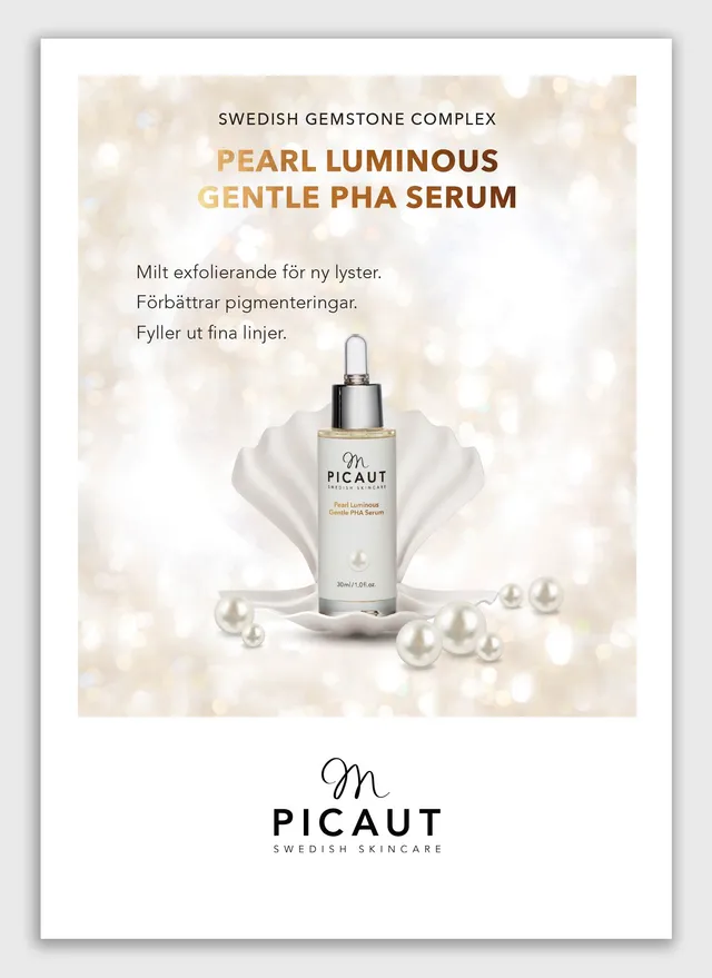 M Picaut Pearl Luminous PHA Serum plakat 50x70