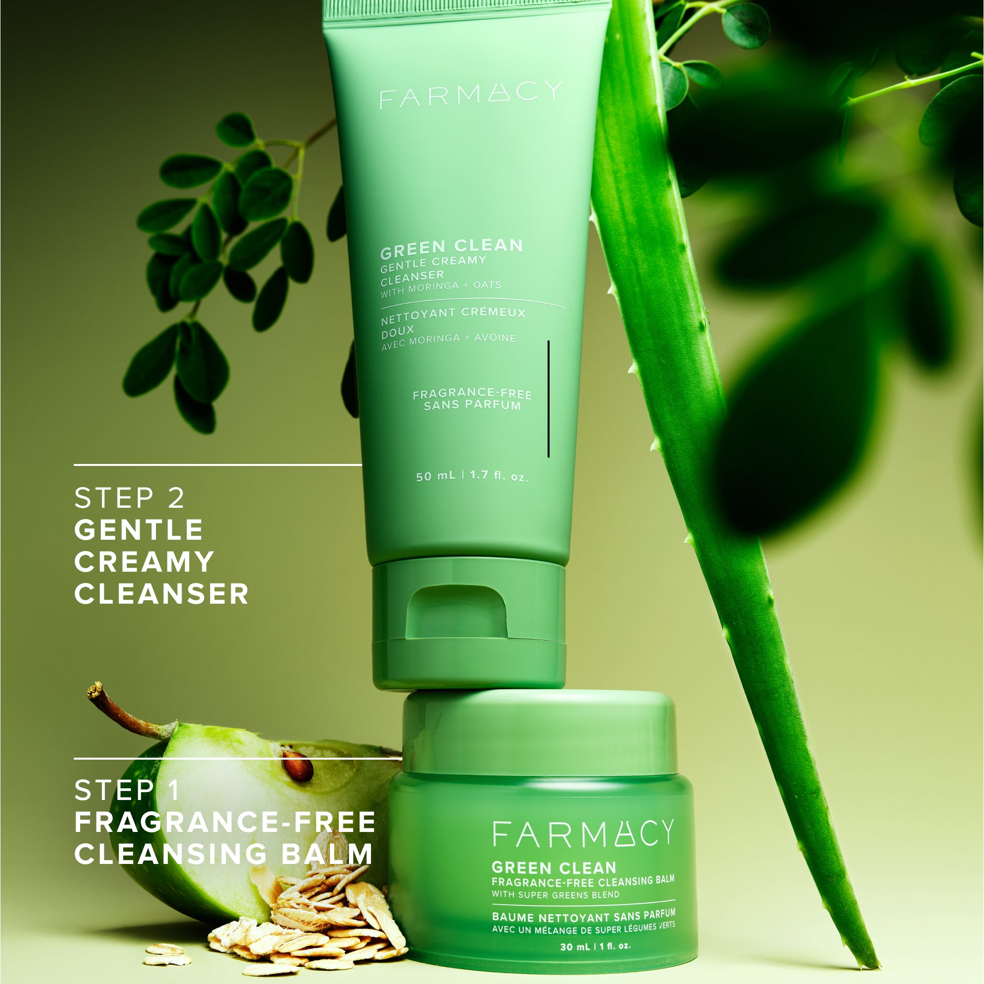 Farmacy Green Clean Duo rens 2-steg uparfymert