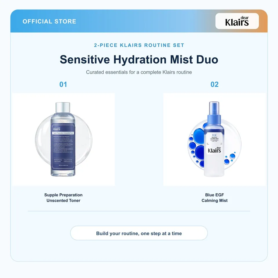 Dear Klairs Sensitive Hydration Mist Duo mist 2-pakning