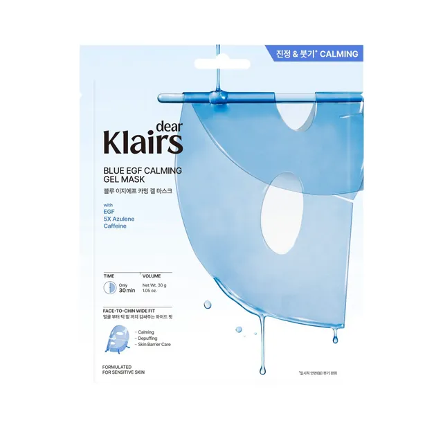 Dear Klairs Blue EGF Calming Gel Mask ansiktsmaske 1 stk
