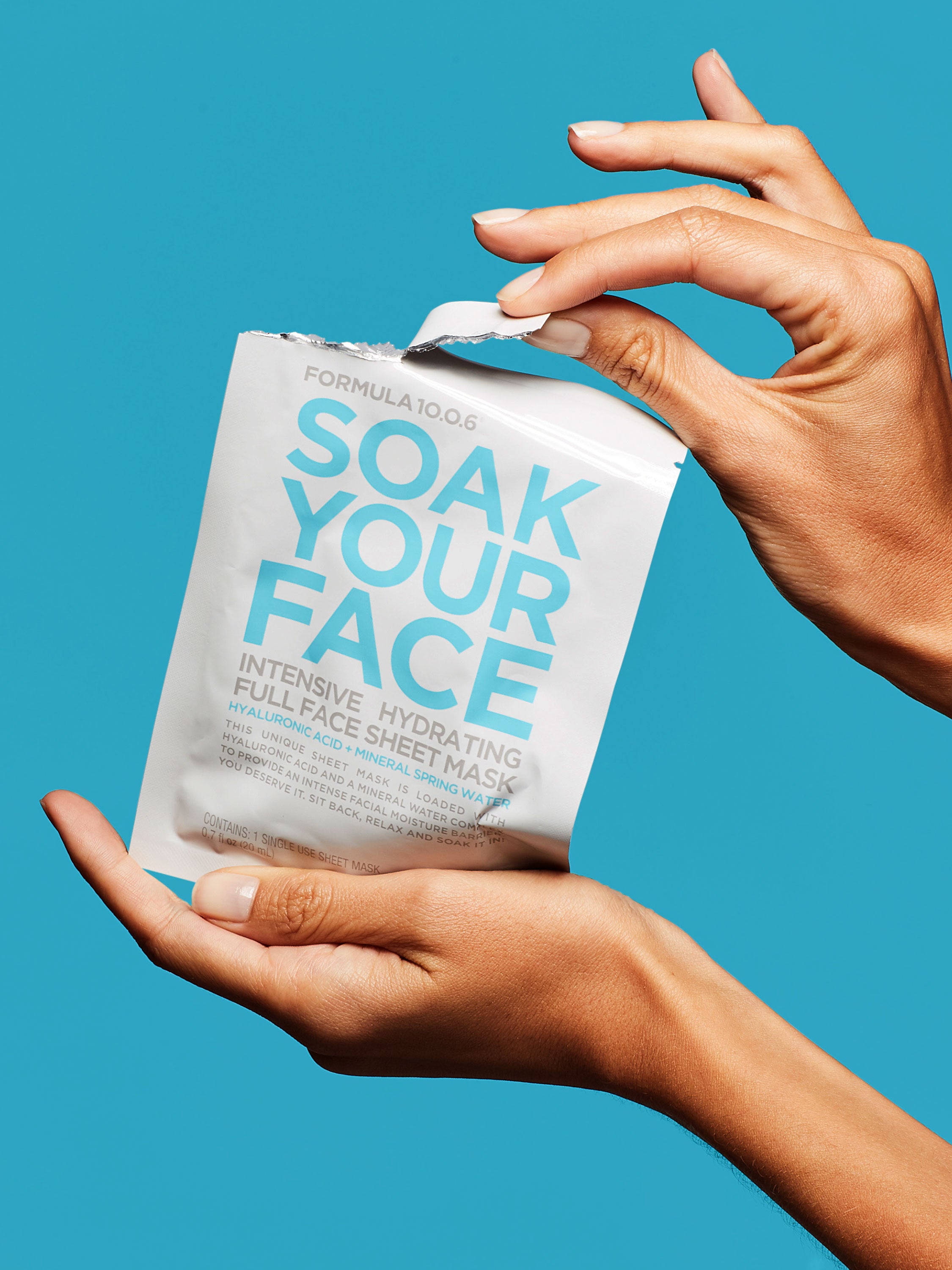 Formula 10.0.6 Soak Your Face arkmaske 3-pakning fukt