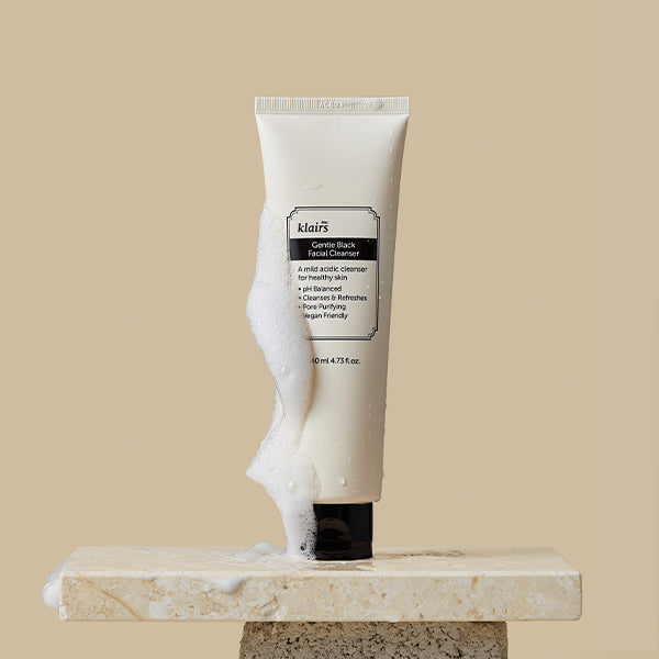 Dear Klairs Gentle Black rens 140 ml mild lav pH fet hud