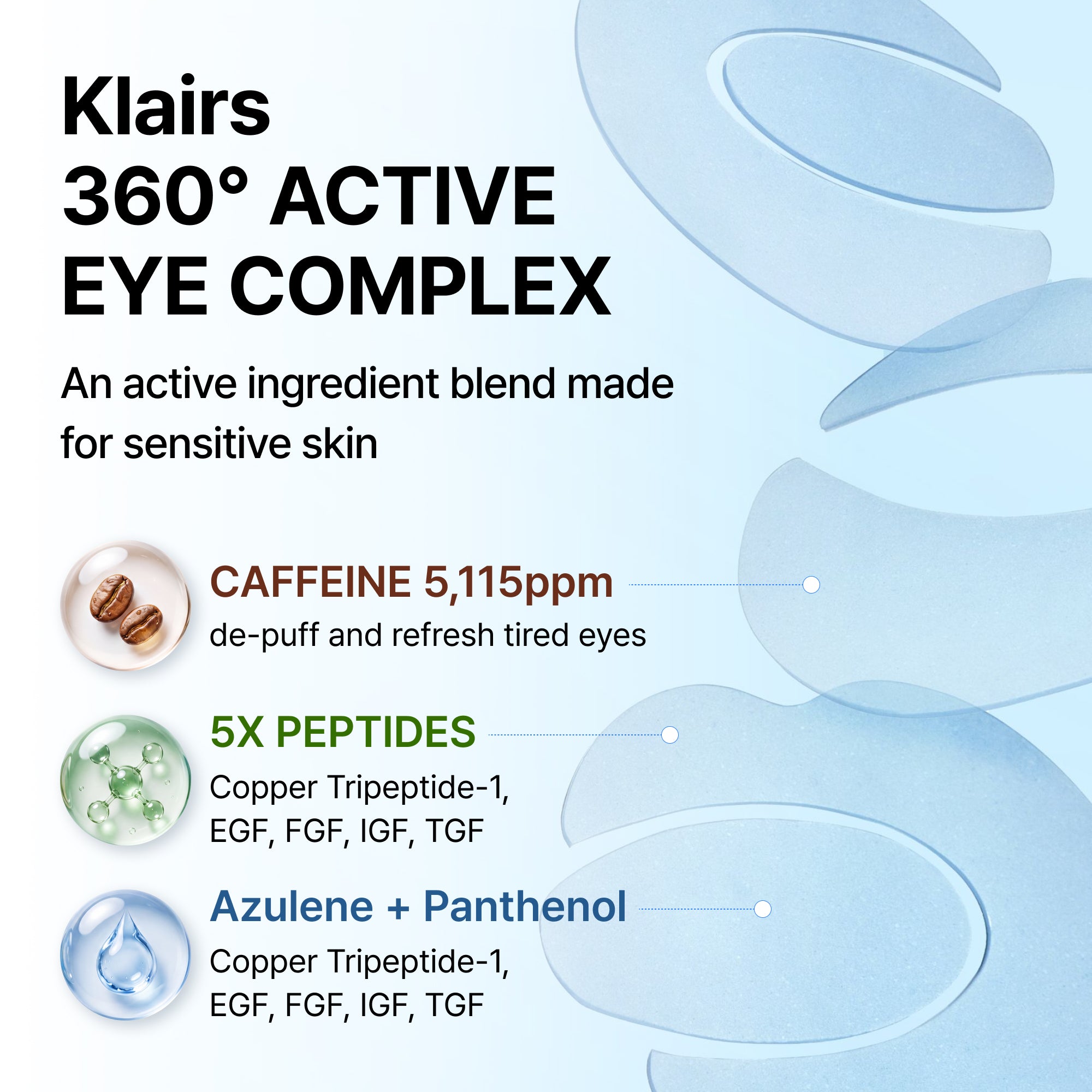 Dear Klairs Blue Caffeine Full Cover øyepatch 80 g koffein