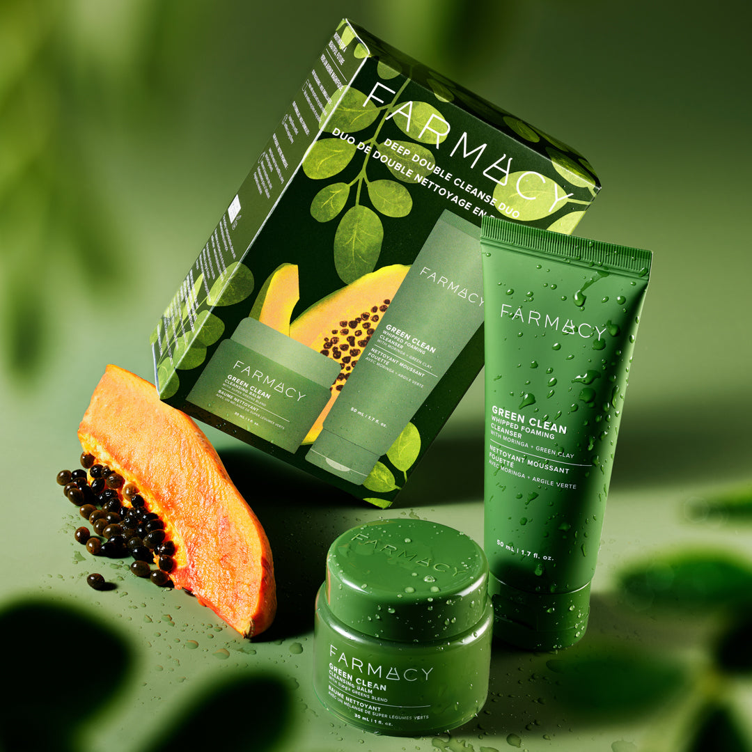 Farmacy Deep Double Cleanse Duo rensesett 30 ml + 50 ml