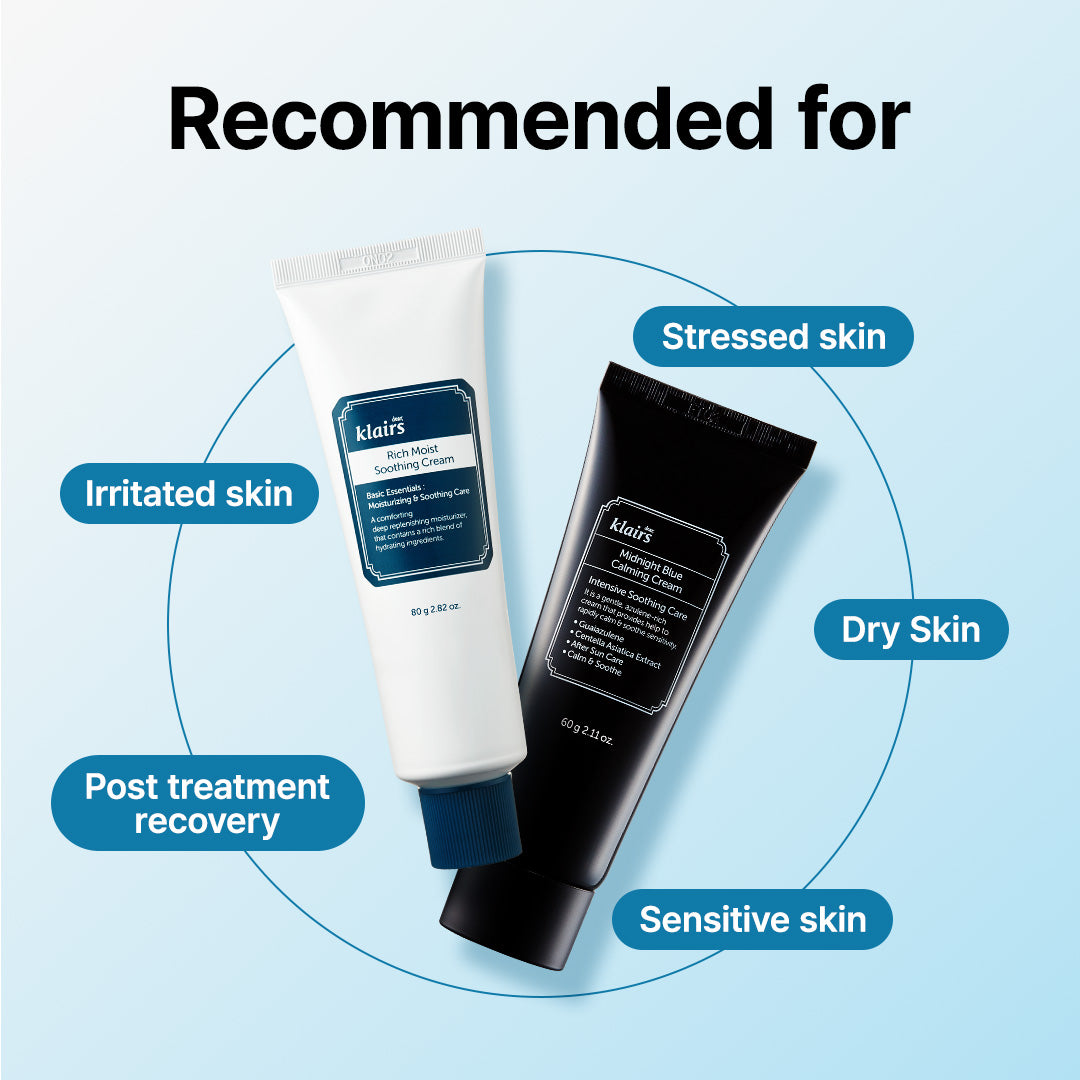 Dear Klairs Blue Comforting Duo kremsett 2-pakning mild