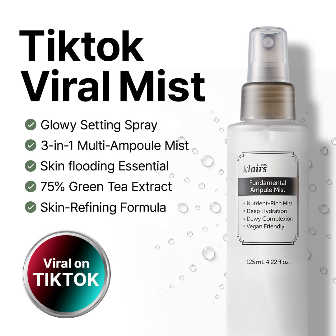 Dear Klairs Fundamental Ampule Mist ansiktsmist 125 ml grønn te