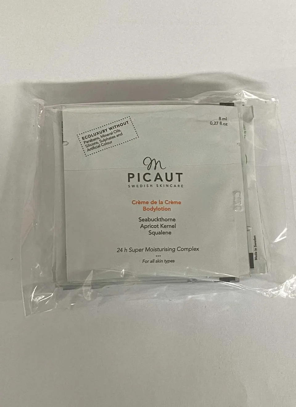 M Picaut Crème de la Crème bodylotion 8 ml x10 for tørr hud