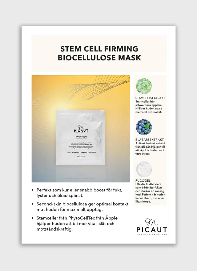 M Picaut Stem Cell Firming Mask flyer A4 fordeler