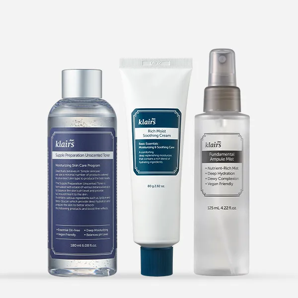 Dear Klairs All Day Moisturizing Kit fuktsett 3 stk uparfymert