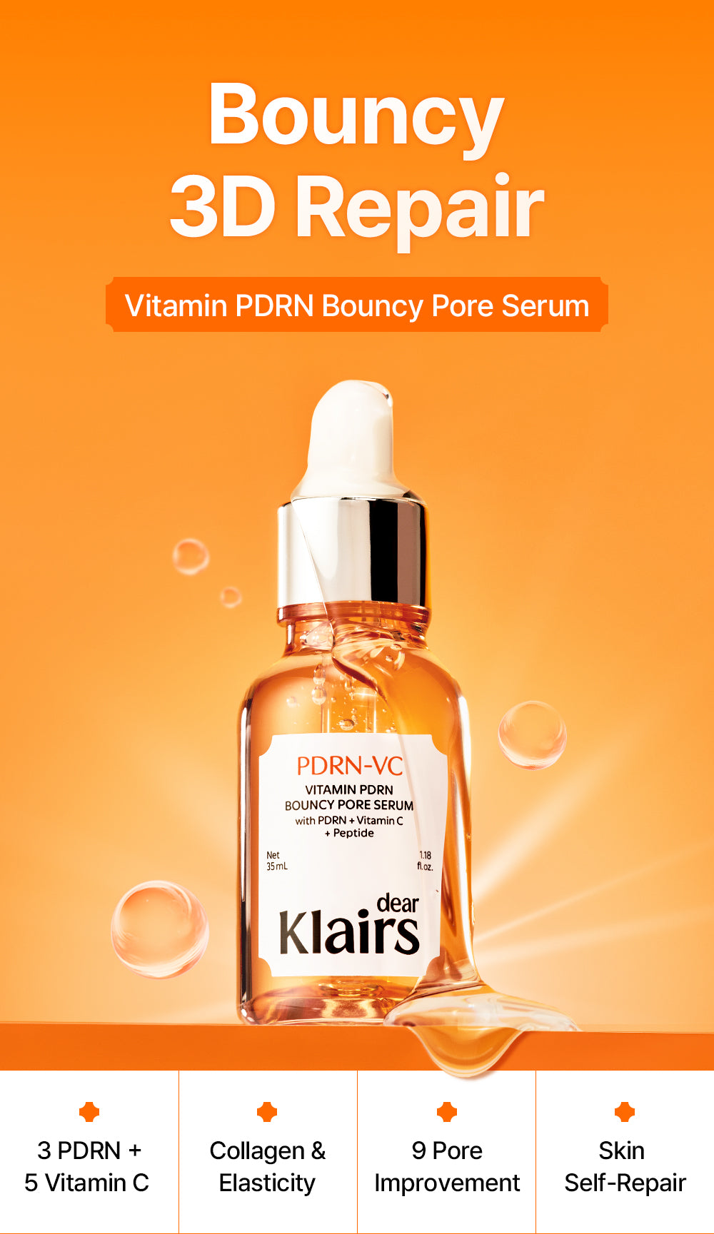 Dear Klairs Vitamin PDRN Duo serum- og kremsett glow