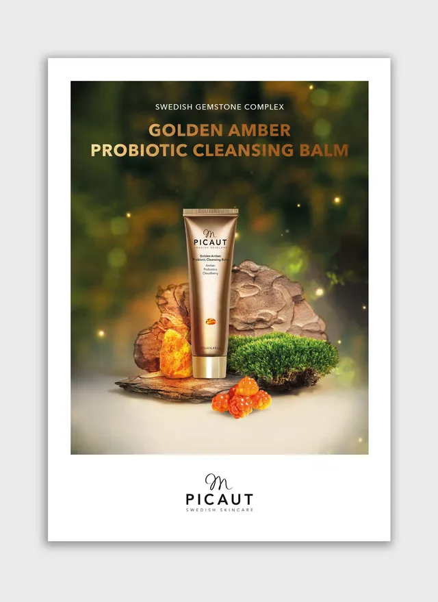 M Picaut Golden Amber flyer A4 rensebalm
