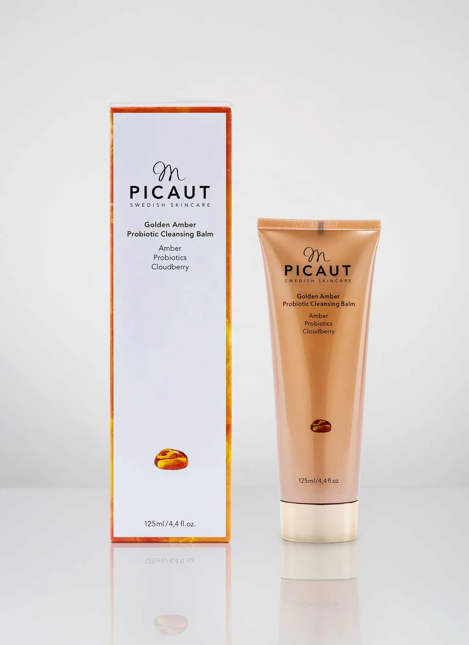 M Picaut Golden Amber Probiotic Cleansing Balm rensebalm 125 ml
