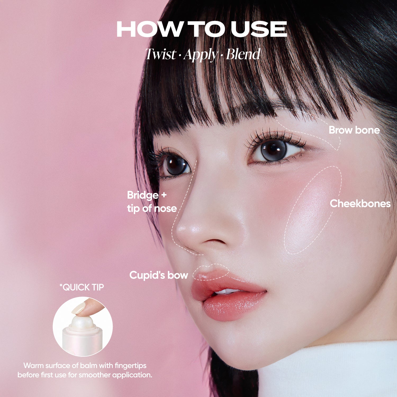 Banila Co Romantic Blush highlighter stick 02 Apple Crush
