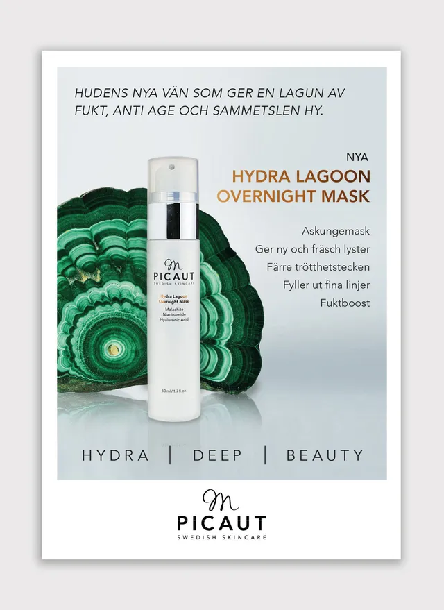 M Picaut Hydra Lagoon Overnight Mask flyer A4 natt