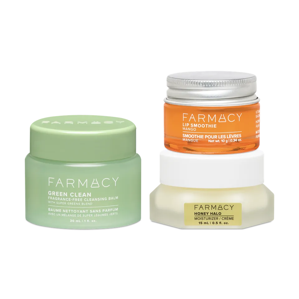 Farmacy Cleanse Comfort Trio rensesett gavesett sensitiv
