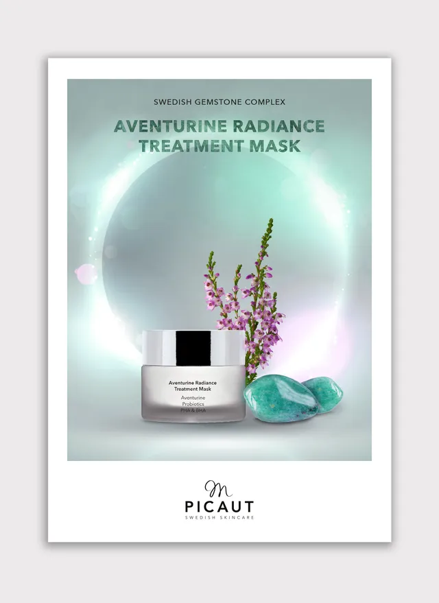M Picaut Aventurine Radiance Treatment Mask brosjyre A4