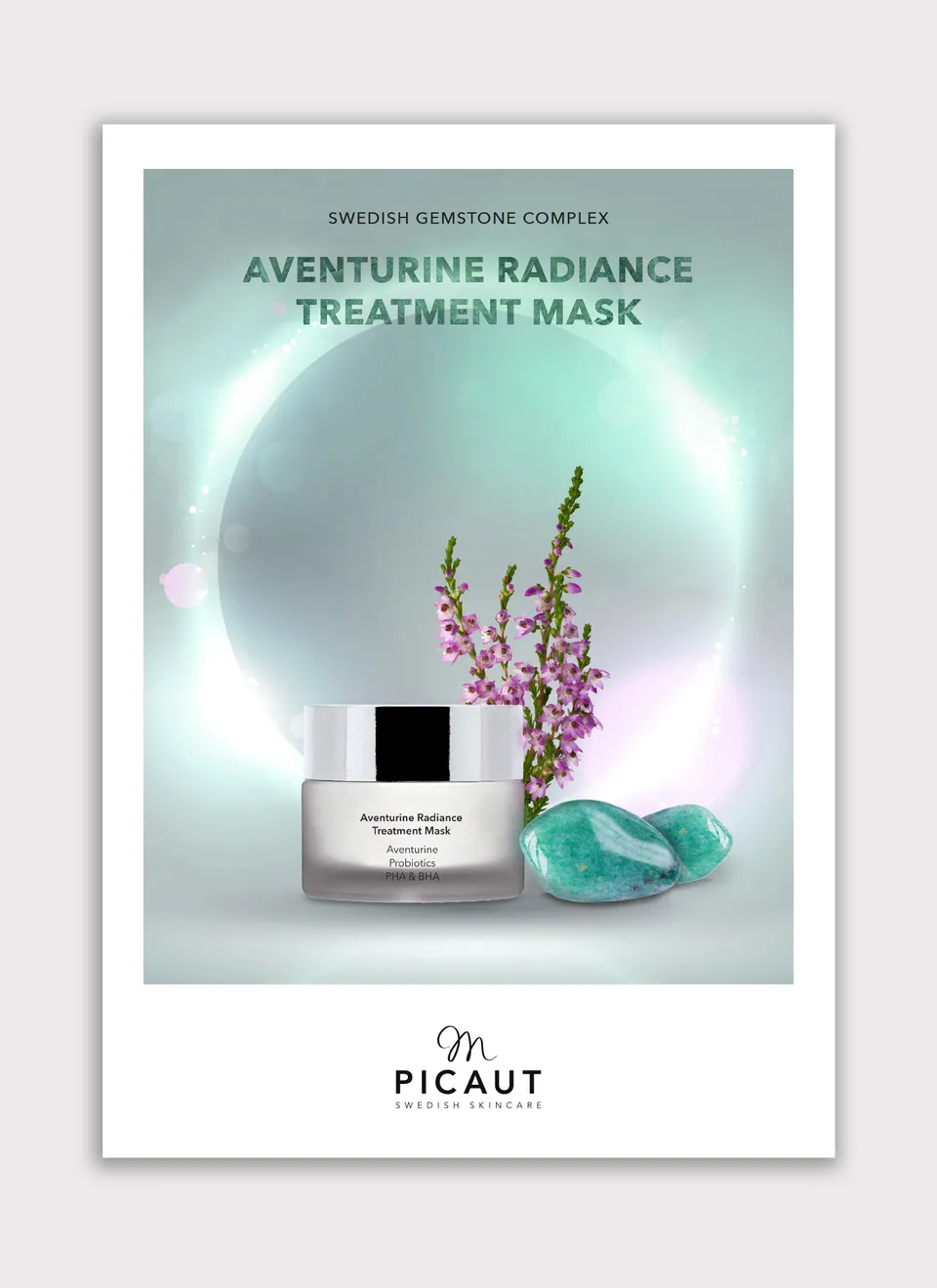 M Picaut Aventurine Radiance Treatment Mask brosjyre A4