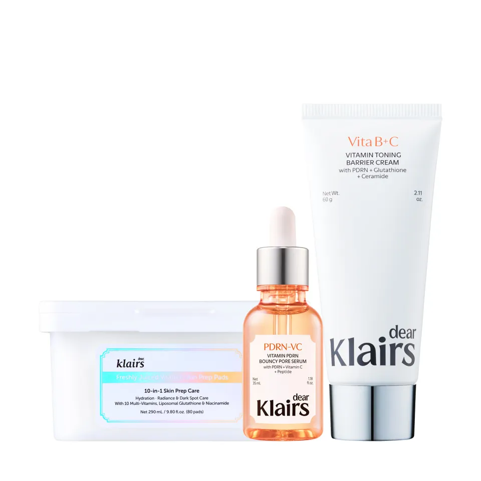 Dear Klairs Vitamin Barrier Boost Trio pads serum krem