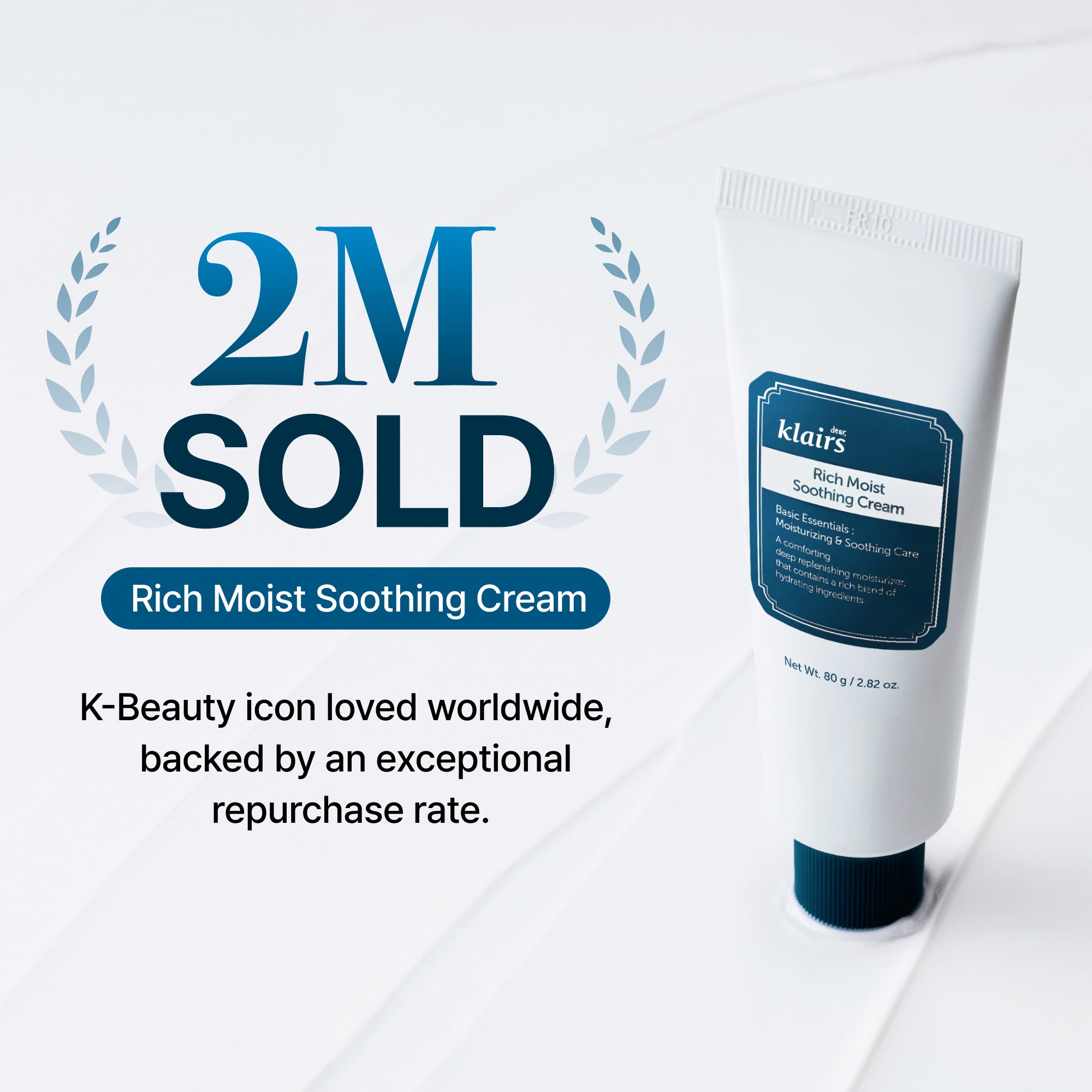 Dear Klairs Rich Moist Soothing Cream fuktighetskrem 80 g ceramid