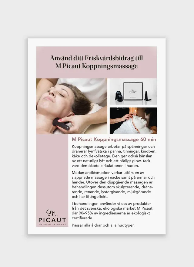 M Picaut Flyer Koppningsmassage brosjyre A5