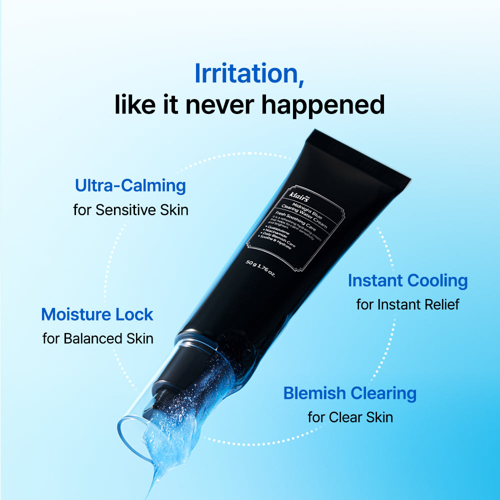 Dear Klairs Midnight Blue Clearing Water Cream krem 50 g mot kviser