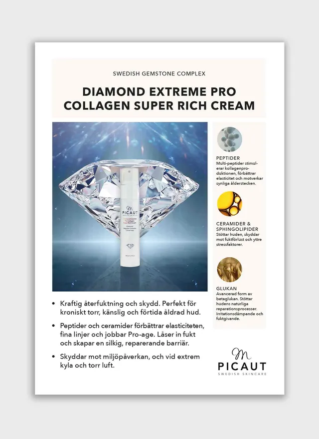 M Picaut Diamond Extreme Pro Collagen flyer A4 kollagen