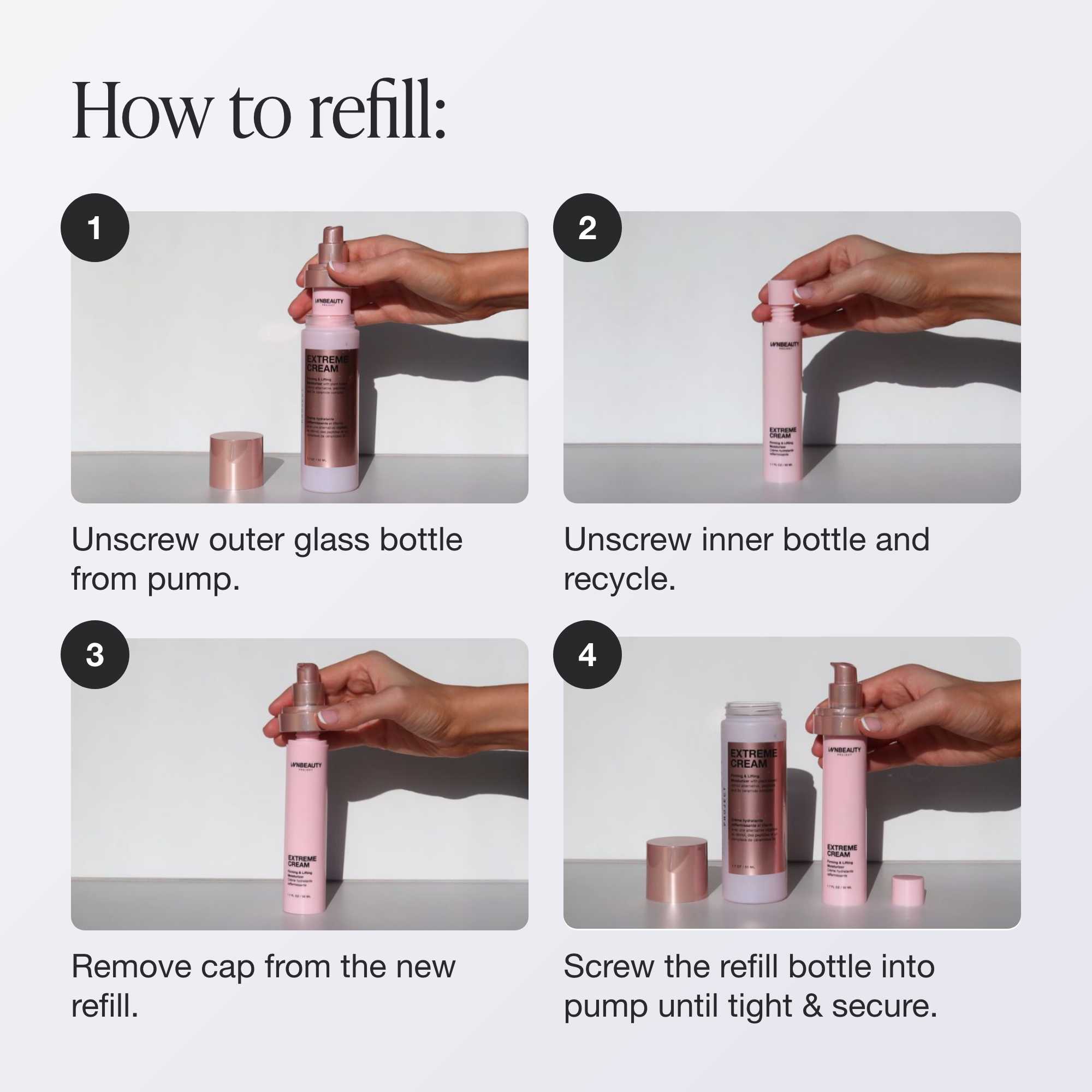 Innbeauty Project Extreme Cream Refill Set påfyll 2pk barriere