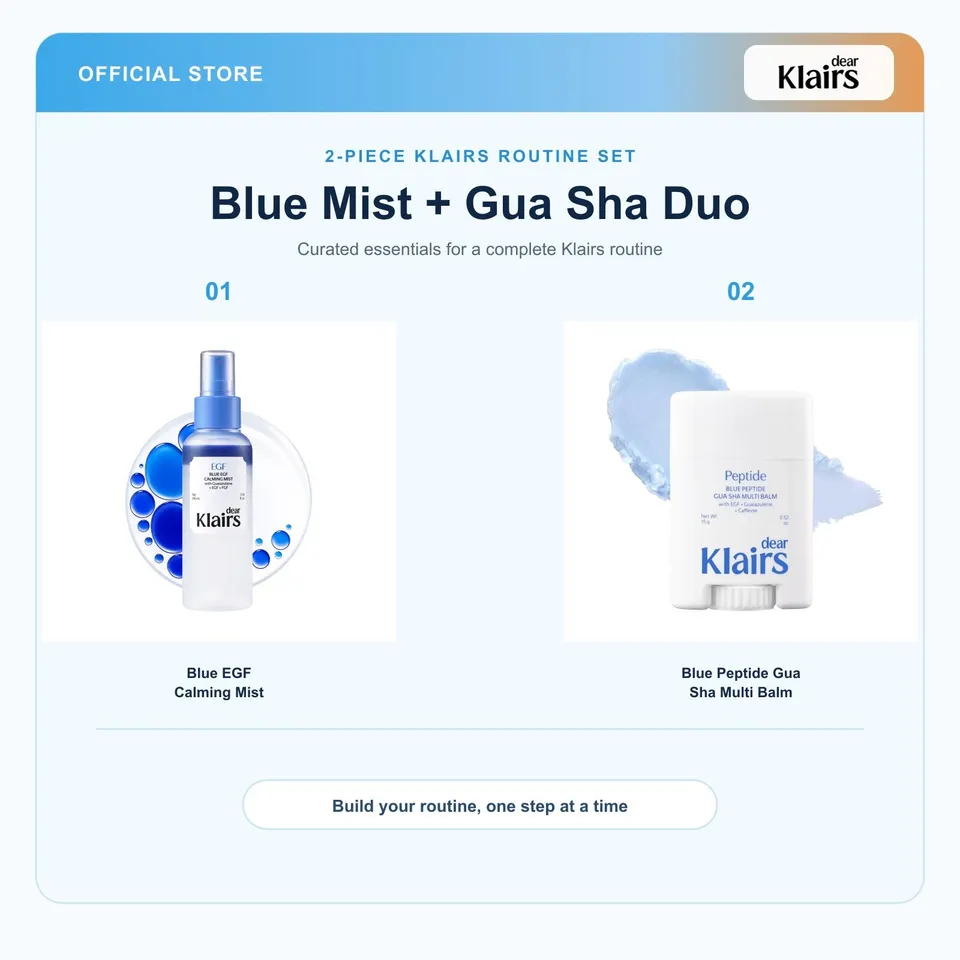 Dear, Klairs Blue Mist + Gua Sha Duo ansiktsmist 100 ml mild