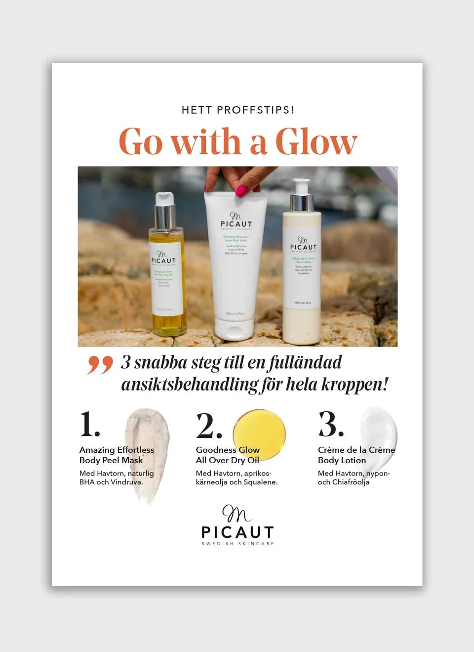 M Picaut Go With A Glow flyer A4