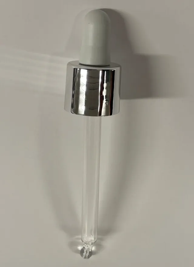 M Picaut pipett sølv med hvit bulb reservedel