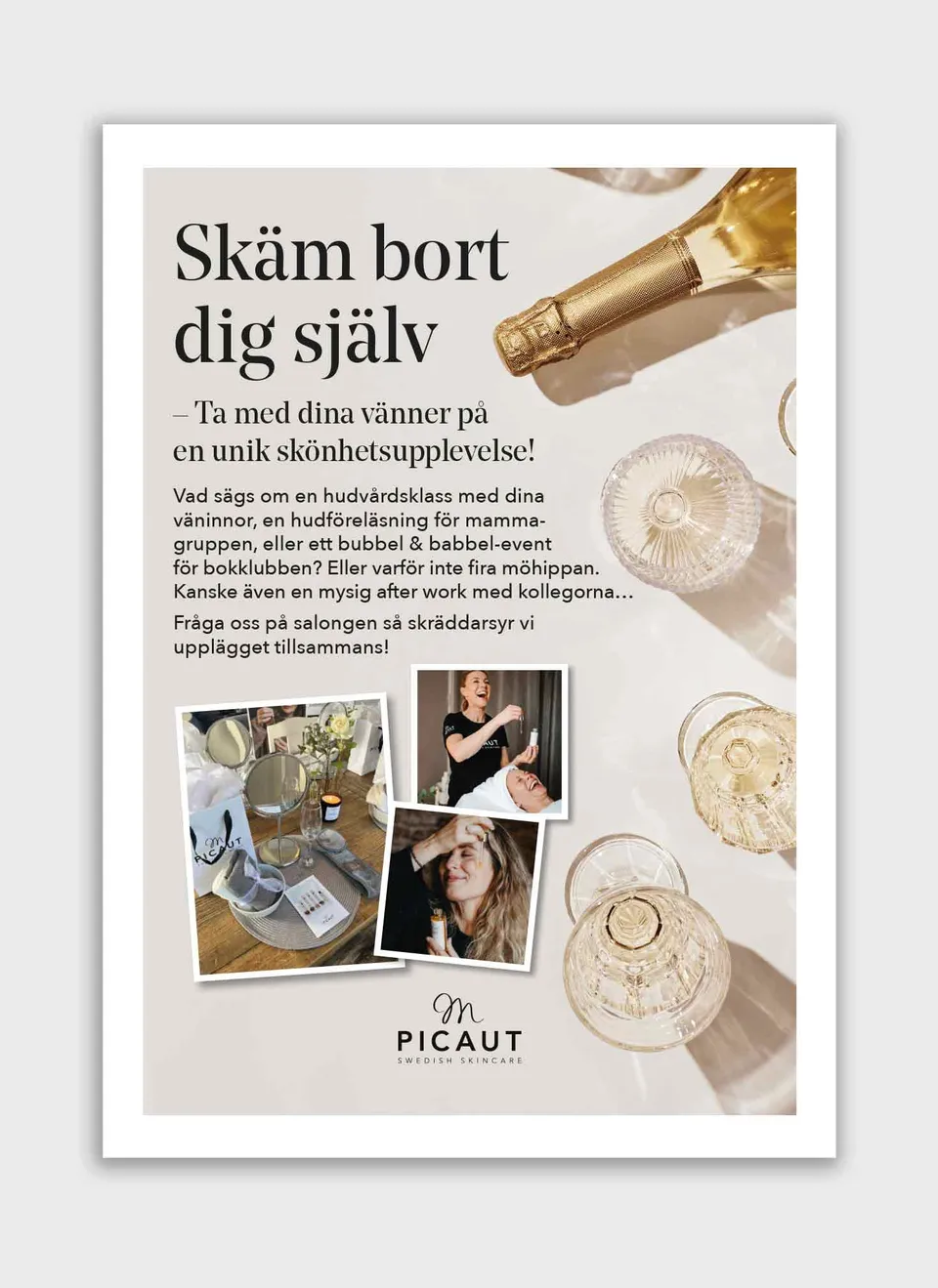 M Picaut Event Skjem bort dig selv flyer A4 event