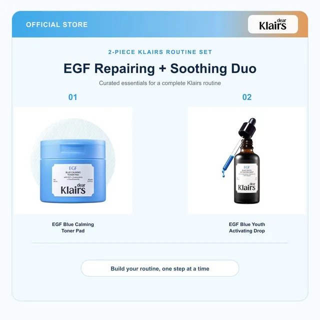 Dear Klairs EGF Repairing Soothing Duo pads 60 serum 50 ml
