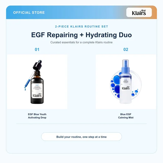 Dear Klairs EGF Hydrating Duo serum 50 ml mist 100 ml fukt