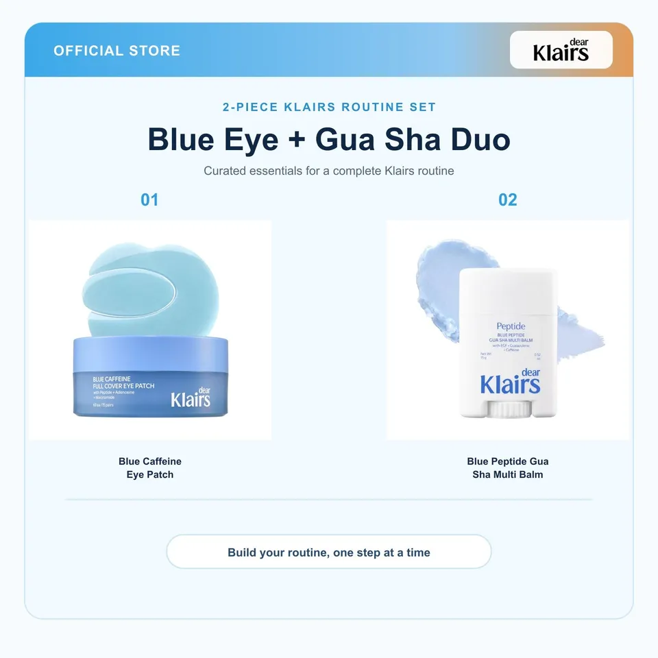 Dear, Klairs Blue Eye + Gua Sha Duo oyepatches 60 stk mild