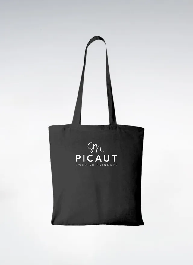 M Picaut Canvas handlenett medium svart økologisk bomull