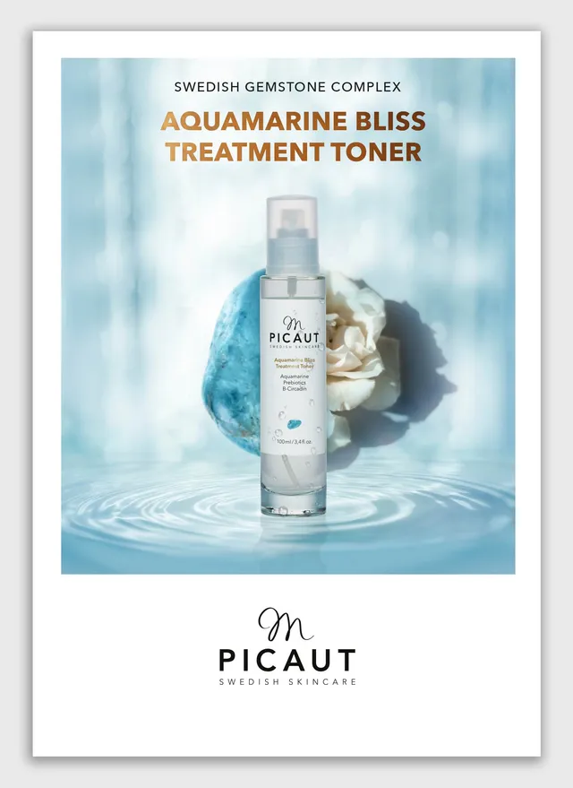 M Picaut Aquamarine Bliss Treatment Toner plakat 50x70