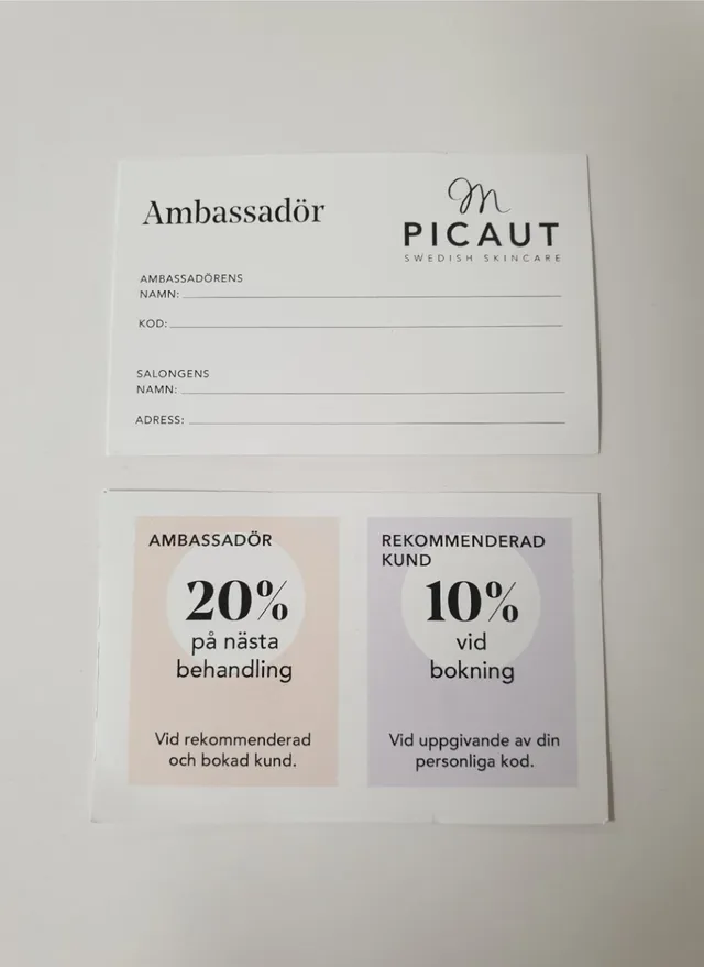 M Picaut ambassadørkort 20 stk pakke