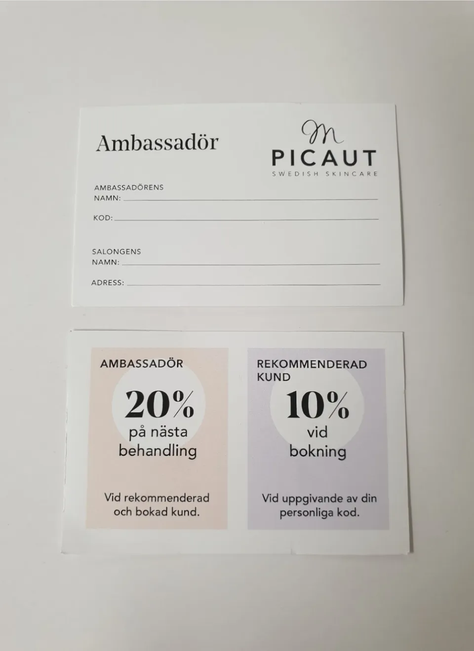 M Picaut ambassadørkort 20 stk pakke