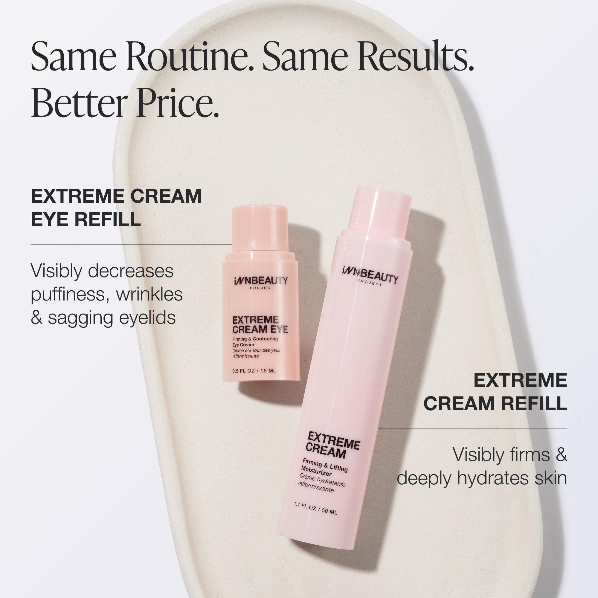 Innbeauty Project Extreme Cream refill duo ansiktskrem 2-pk fasthet