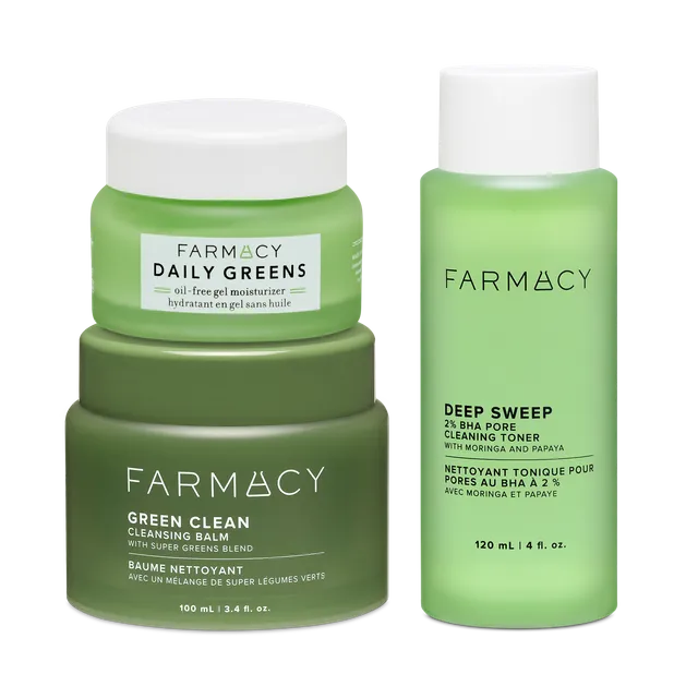 Farmacy Clean Up Crew Kit rensesett Gift Set mot kviser