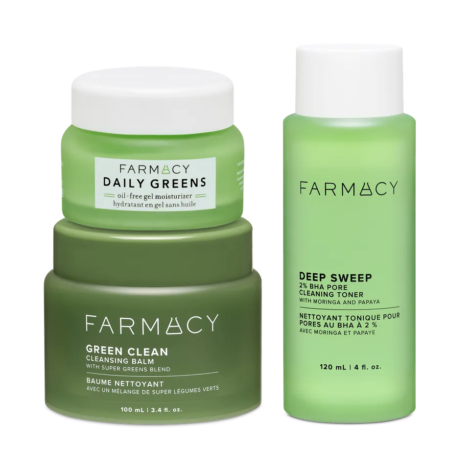 Farmacy Clean Up Crew Kit rensesett Gift Set mot kviser