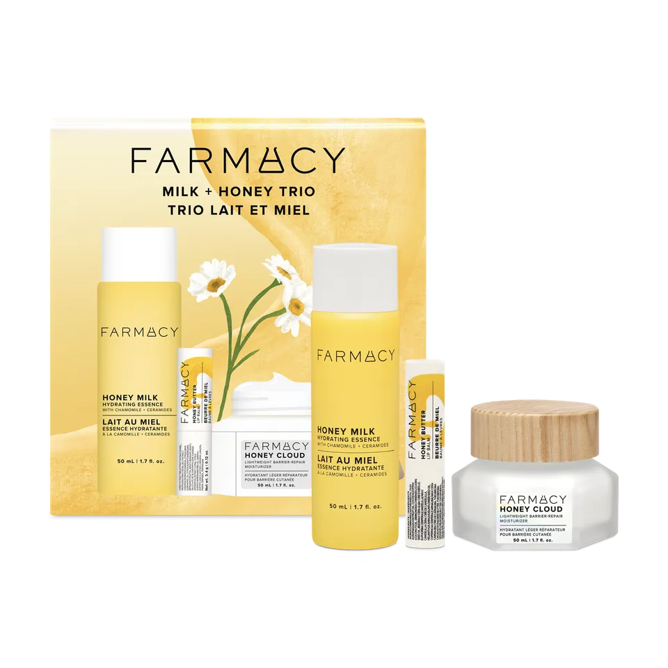 Farmacy Milk & Honey Trio gavesett lett fukt for sensitiv hud