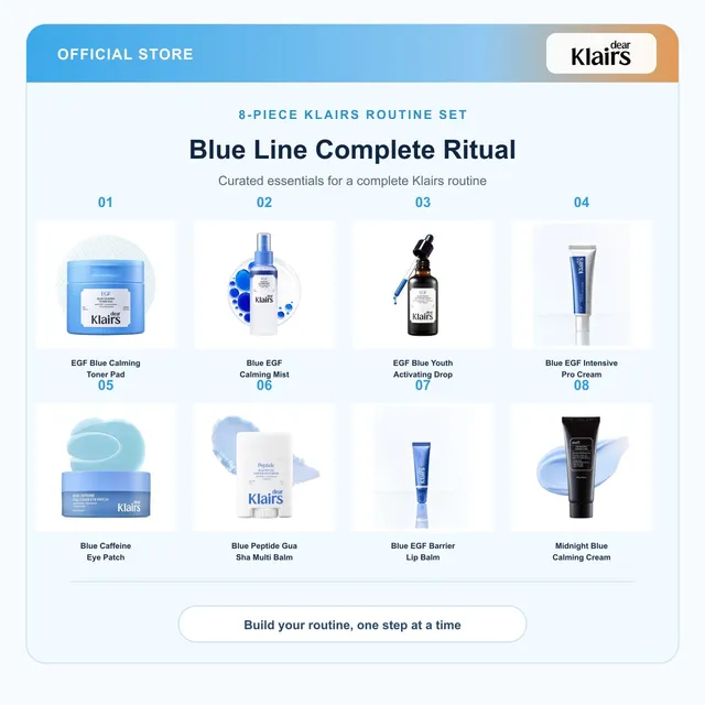 Dear Klairs Blue Line Complete Ritual hudpleiesett 8 deler