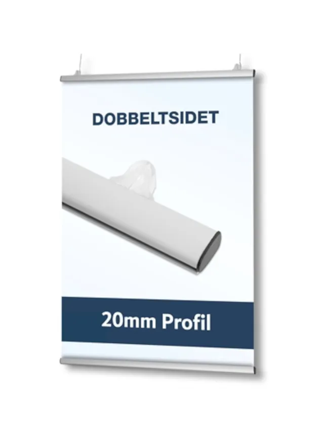 M Picaut dobbeltsidig plakatoppheng vindu